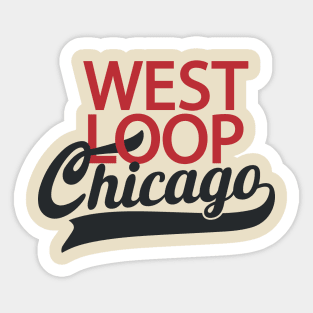 West Loop Chicago - Minimal Logo Design - Chicago Neighborhood Series Sticker